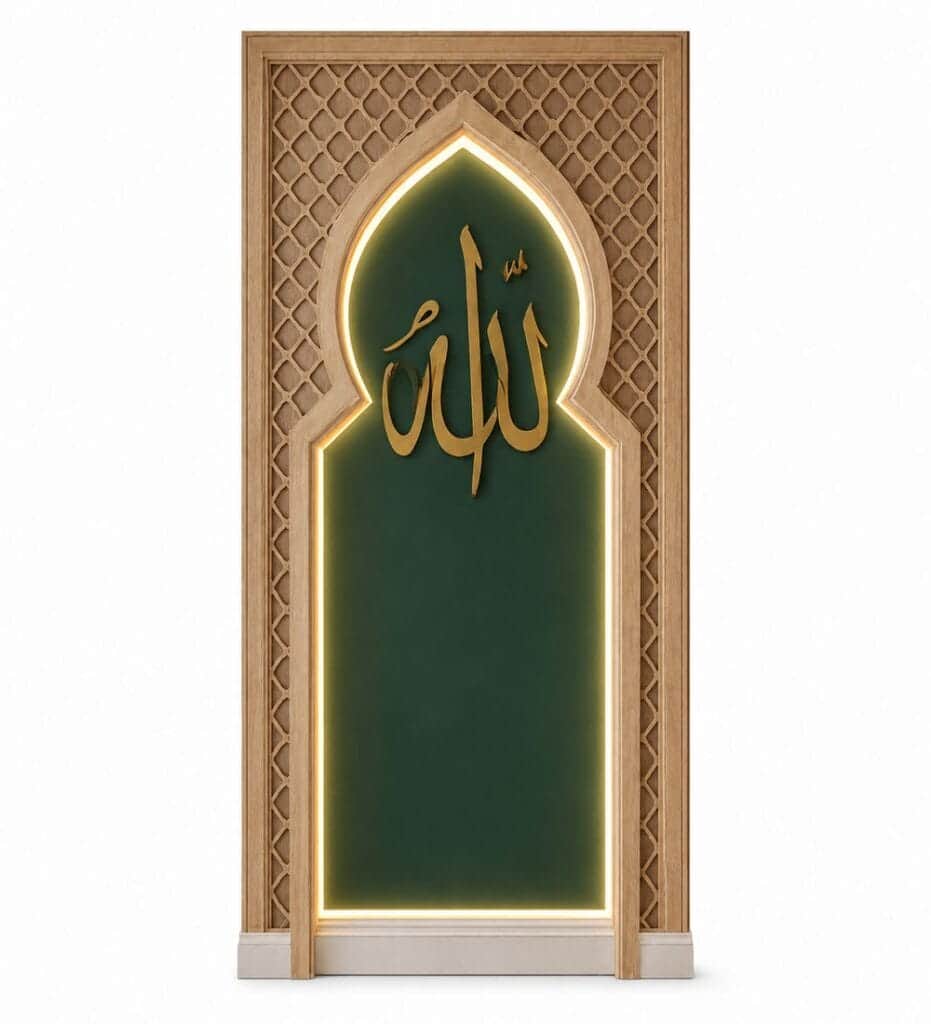 Custom Prayer Room Interior Design – Model PR-0012 - تصميم مصلى حسب المساحة - MosqueBuild