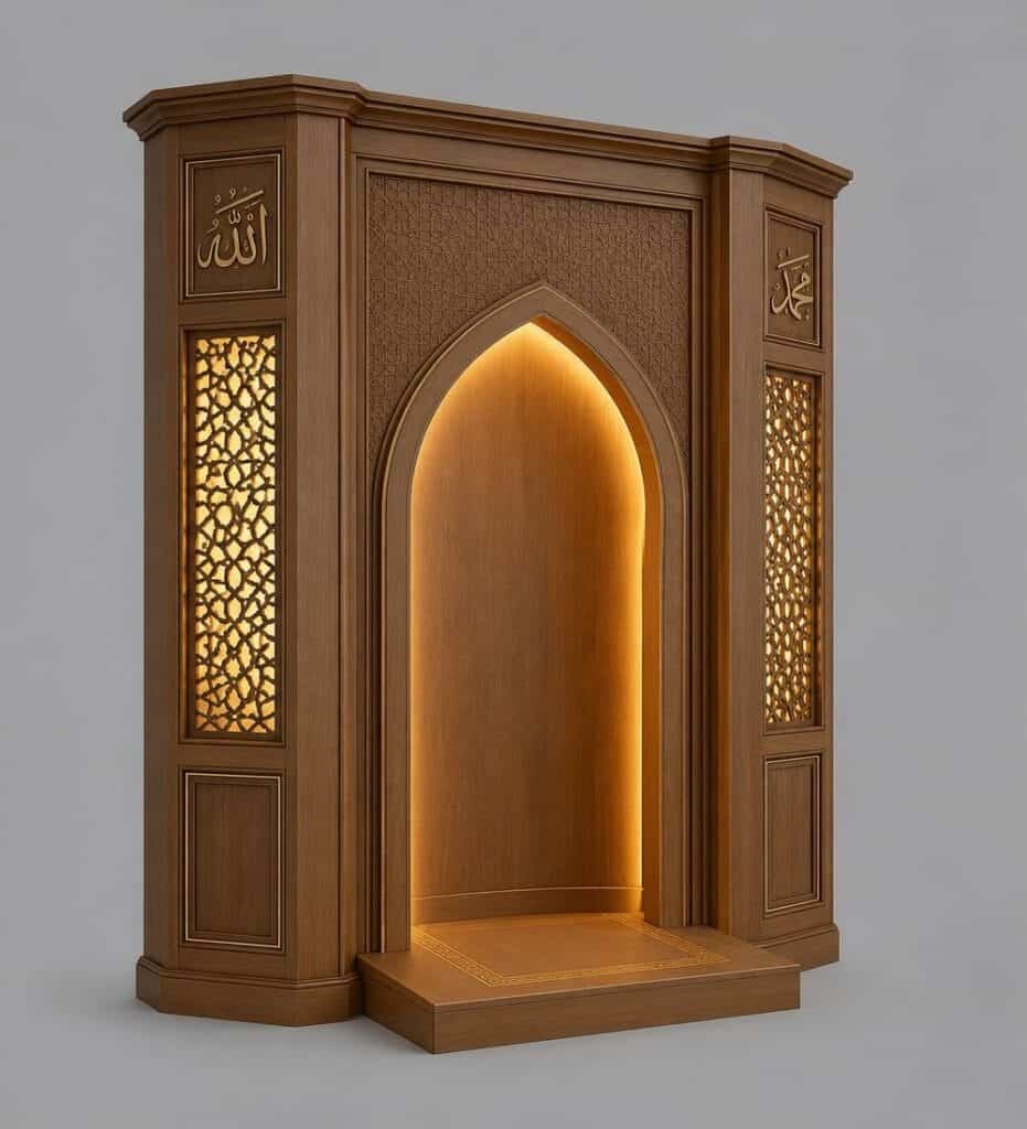 Modern Custom Prayer Room Interior Design – Model PR-0010 - ديكور مصلى - MosqueBuild