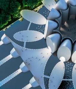 Discrete Mosque Design Project (200 People Capacity) - 051 – mosque chandelier detail view 1