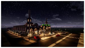 Scarlatina Mosque Design Project (500 People Capacity) - 054 – mosque chandelier detail view 5