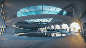 Islamic Center Project (1200 People Capacity) - 034 Mosque Design Project – mosque chandelier detail view 12