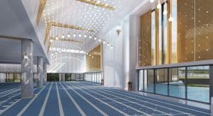 Waterfall Mosque Design Project (400 People Capacity) - 053 – mosque chandelier detail view 6