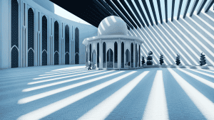 Islamic Center Project (1200 People Capacity) - 034 Mosque Design Project – mosque chandelier detail view 4