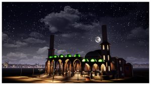 Scarlatina Mosque Design Project (500 People Capacity) - 054 – mosque chandelier detail view 8
