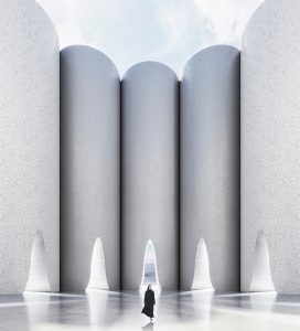 Discrete Mosque Design Project (200 People Capacity) - 051 – mosque chandelier detail view 2