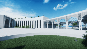Islamic Center Project (1200 People Capacity) - 034 Mosque Design Project – mosque chandelier detail view 5