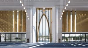 Waterfall Mosque Design Project (400 People Capacity) - 053 – mosque chandelier detail view 3