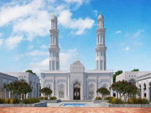Palace Mosque Design Project (600 People Capacity) - 027 – mosque chandelier detail view 5
