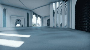 Islamic Center Project (1200 People Capacity) - 034 Mosque Design Project – mosque chandelier detail view 18