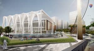 Waterfall Mosque Design Project (400 People Capacity) - 053 – mosque chandelier detail view 8