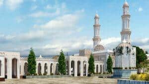 Palace Mosque Design Project (600 People Capacity) - 027 – mosque chandelier detail view 7