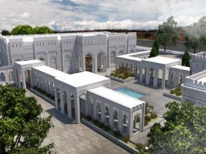 Palace Mosque Design Project (600 People Capacity) - 027 – mosque chandelier detail view 8