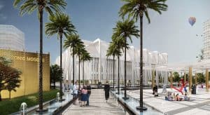 Waterfall Mosque Design Project (400 People Capacity) - 053 – mosque chandelier detail view 9