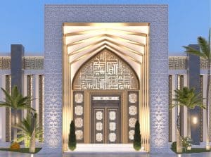 Peace Mosque Design Project (200 People Capacity) - 061 – mosque chandelier detail view 1