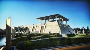 Esthetic Mosque Design Project (800 People Capacity) - 056 – mosque chandelier detail view 3