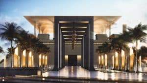 Esthetic Mosque Design Project (800 People Capacity) - 056 – mosque chandelier detail view 4