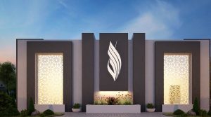 Square Mosque Design Project (100 People Capacity) - 057 – mosque chandelier detail view 2