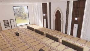 Square Mosque Design Project (100 People Capacity) - 057 – mosque chandelier detail view 6