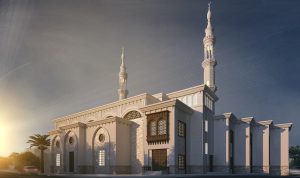 Arched Mosque Design Project (200 People Capacity) - 055 – mosque chandelier detail view 4