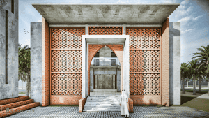 Grey Mosque Design Project (100 People Capacity) - 070 – mosque chandelier detail view 3