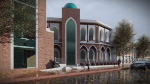 Red Brick Mosque Design Project (400 People Capacity) - 069 – mosque chandelier detail view 2