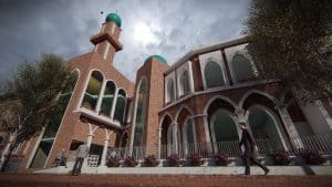 Red Brick Mosque Design Project (400 People Capacity) - 069 – mosque chandelier detail view 1