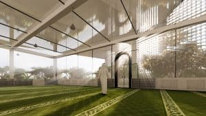 Flowering Mosque Design Project (400 People Capacity) - 067 – mosque chandelier detail view 4