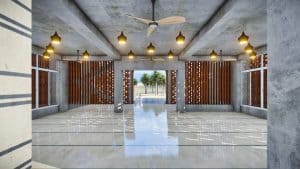Grey Mosque Design Project (100 People Capacity) - 070 – mosque chandelier detail view 1
