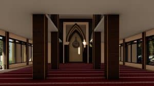 Village Mosque Design Project (100 People Capacity) - 071 – mosque chandelier detail view 3