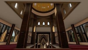 Village Mosque Design Project (100 People Capacity) - 071 – mosque chandelier detail view 4