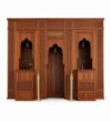 Wooden Mosque Mihrab and Minbar and Dais Set – WP-06 – wooden mosque mihrab detail view 1