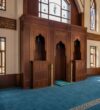 Wooden Mosque Mihrab and Minbar and Dais Set – WP-06 – wooden mosque mihrab detail view 2