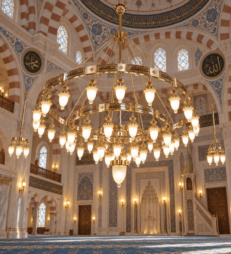 Multi-Tier Mosque Chandelier Custom Mosque Chandelier – Model CH-0012