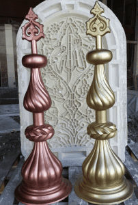 Composite Fiberglass Mosque Dome Finial – mosque chandelier detail view 9