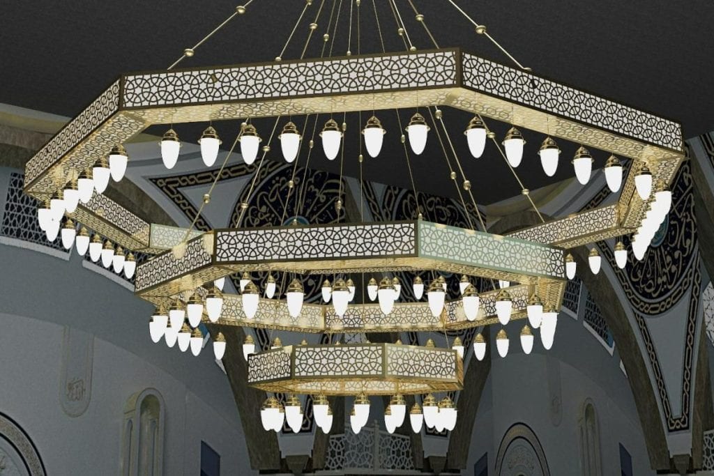 Modern Custom Mosque Chandelier – Model CH-0003 – custom mosque chandelier