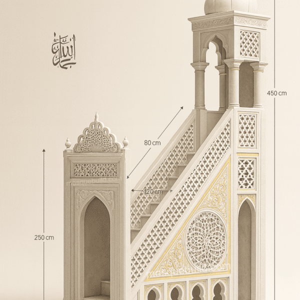 Traditional Gilded Mosque Pulpit