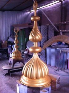 Composite Fiberglass Mosque Dome Finial – mosque chandelier detail view 7