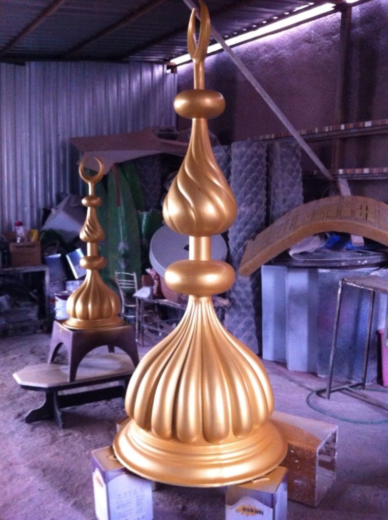 Composite Fiberglass Dome Finial – Lightweight Mosque Accent