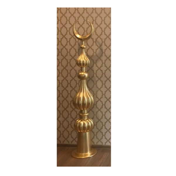 gold plated composite fiberglass minaret finial
