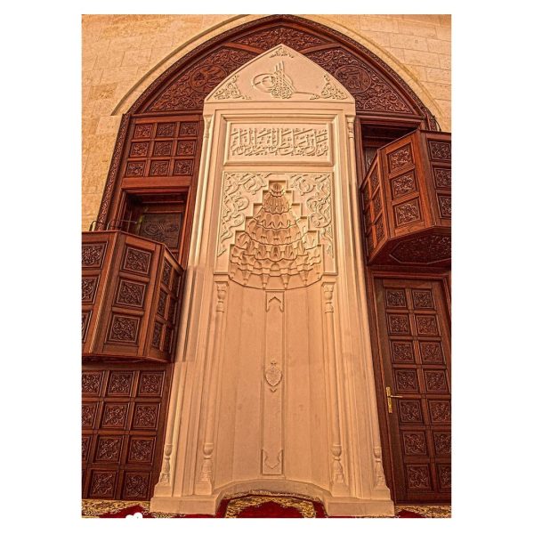 wooden minbar marble mihrab