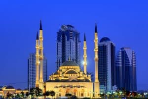 Akhmad Kadyrov Mosque Design Project – mosque chandelier detail view 2