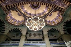 Bishkek Central Mosque Design Project – mosque chandelier detail view 4