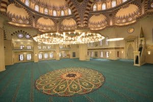 Bishkek Central Mosque Design Project – mosque chandelier detail view 5