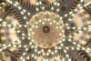 bishkek central mosque dome and chandelier