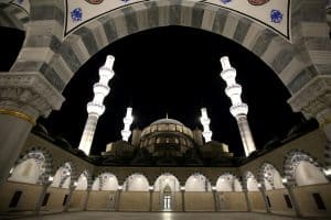 Bishkek Central Mosque Design Project – mosque chandelier detail view 3