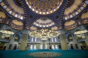Bishkek Central Mosque Design Project – mosque chandelier detail view 8