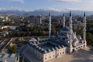Bishkek Central Mosque Design Project – mosque chandelier detail view 2