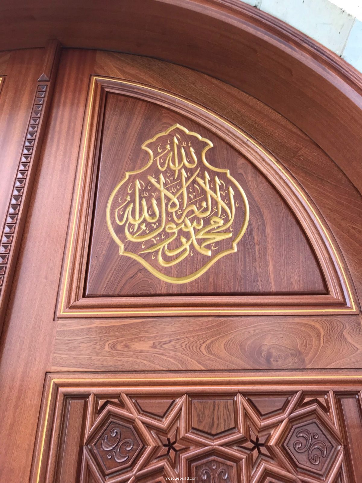 mosque wooden cnc carved-door