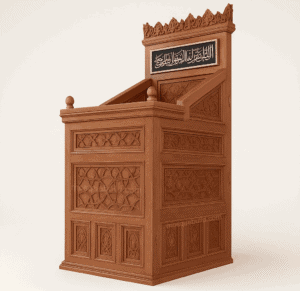 Wooden Mosque Preacher Dais – Model WDS-0007 – custom wooden mosque mihrab