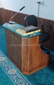 Wooden Mosque Preacher Dais – Model WDS-0008 – wooden mosque mihrab detail view 3